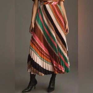 Maeve Multicolor Pleated Midi Skirt